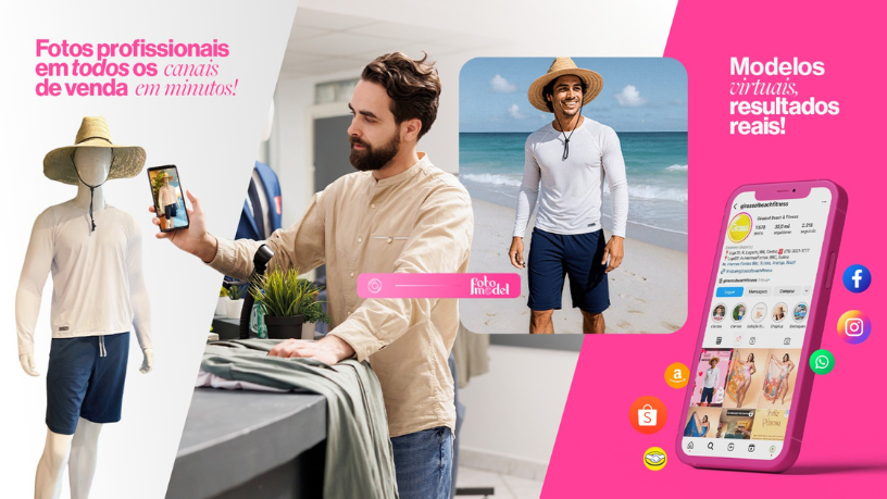 FotoModel garante imagens que brilham no Instagram e mantêm impacto em catálogos.